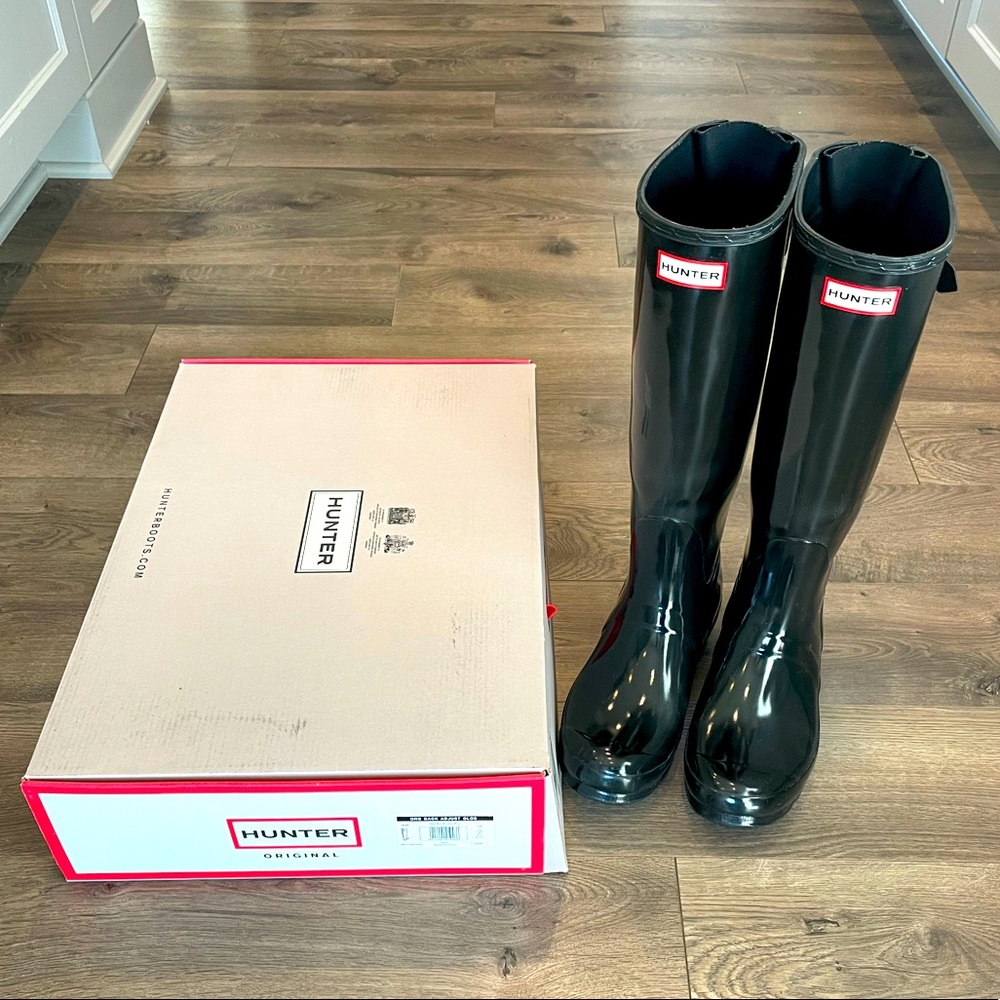 Hunter Tall Gloss Adjustable Rain Boots